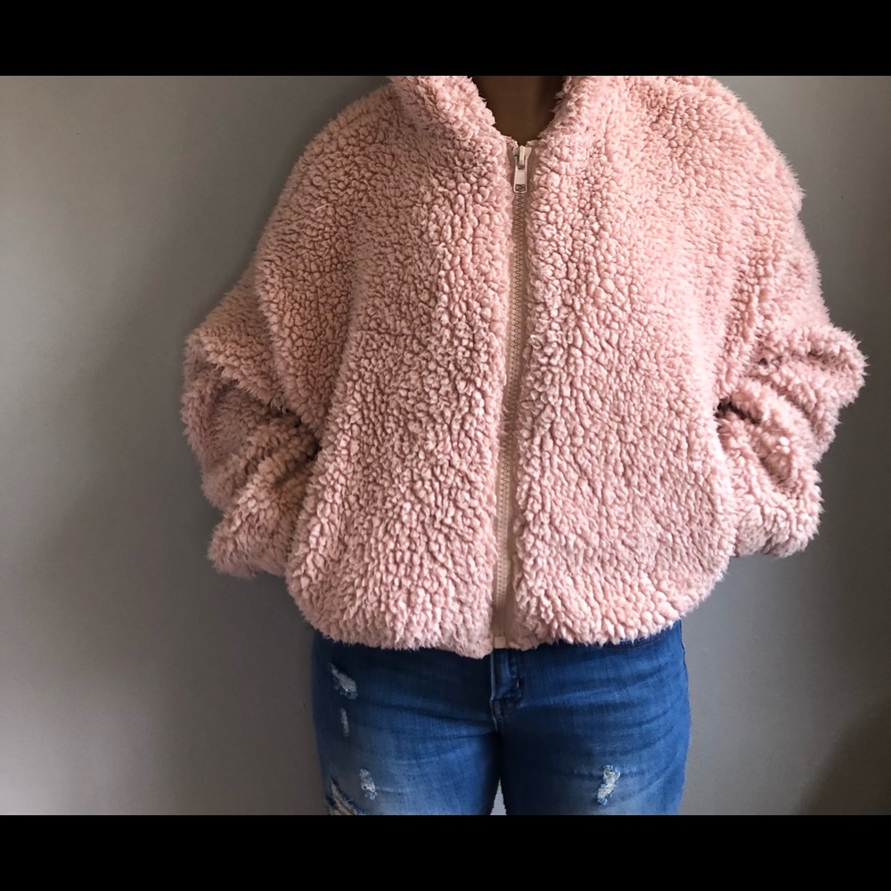 FLUFFY PINK JACKET